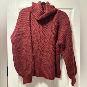 a new day Maroon Cowl Neck cozy sweater